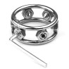 MenSteel Cockring en métal avec Pics Spikes Steel
